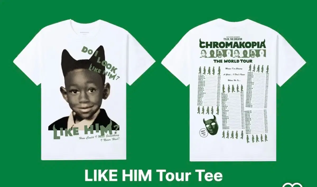 Tyler the creator Tシャツ M LIKE HIM TOUR Tyler the creator Tシャツ M LIKE HIM TOUR - メルカリ